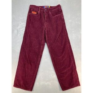 Empyre Pants Mens Size 28x27 Maroon Corduroy Relaxed Baggy Skate Y2K
